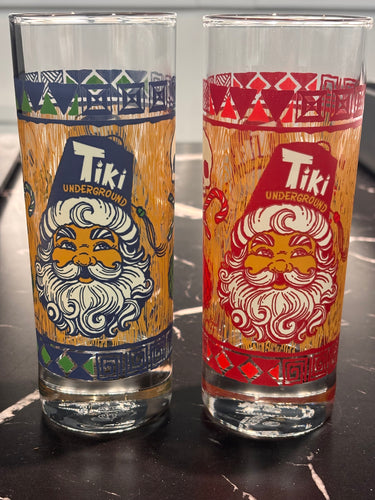 TUMK Holiday Collins glass designed & produced by Gay Fad Studios