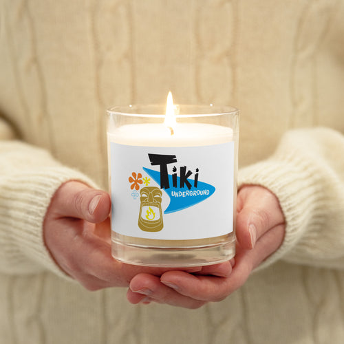 TU logo glass jar soy wax candle